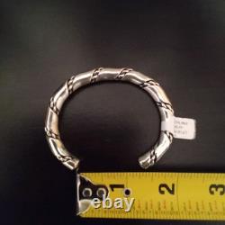 Beautiful Native American Navajo Handcrafted Sterling Silver Bangle Bracelet