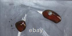 Beautiful Vintage Navajo Stamped Sterling Concho Leather Matching Tips Bolo Tie