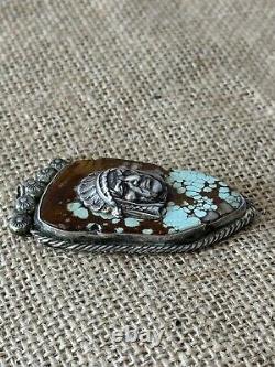 Black Friday Priced To Sell Free Ship Sterling Navajo Pendant Royston Turquoise