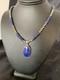 Blue Lapis Pendant Native American Navajo Sterling Silver Necklace 20 11915
