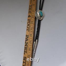 Bolo Tie by Carl Allen Begay Native American Navajo Sterling Silver & Turquoise