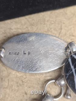 Breathtaking Native American Navajo White Buffalo Sterling Silver Links Toggle B