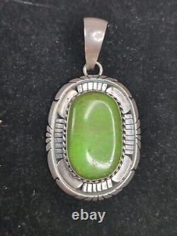 CHARLES JOHNSON Native American/ Navajo Gaspeite Pendant