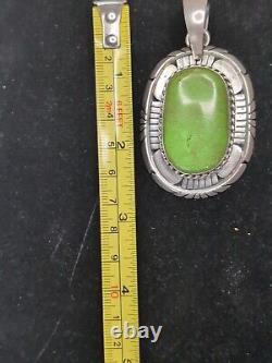 CHARLES JOHNSON Native American/ Navajo Gaspeite Pendant