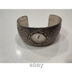 Carson B Sterling Silver Native American Navajo Style Cuff Watch Women
