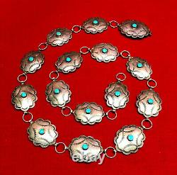 Concho Belt Sterling Silver 96 grams 35 Native American