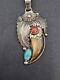 Daniel Etsitty Sterling Silver Native American Navajo Turquoise And Coral