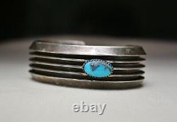 Delbert Gordon Native American Navajo Turquoise Sterling Silver Cuff Bracelet