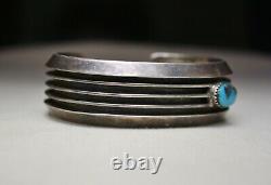 Delbert Gordon Native American Navajo Turquoise Sterling Silver Cuff Bracelet