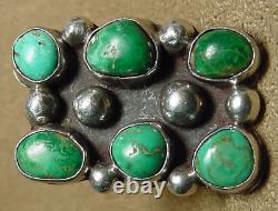 EARLY VINTAGE NAVAJO NATIVE AMERICAN STERLING SILVER NATURAL TURQUOISE RING Sz6+