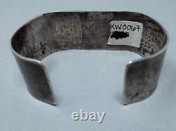 Early Zuni / Navajo Silver and Turquoise Cuff with Large Square Stone