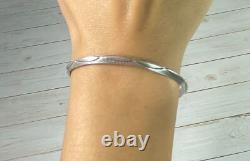 Etta Endito Native American Navajo 925 Cuff Bracelet Tribal Ethnic Etched