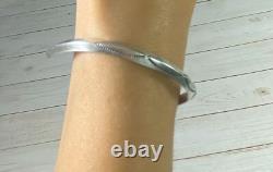Etta Endito Native American Navajo 925 Cuff Bracelet Tribal Ethnic Etched