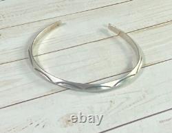 Etta Endito Native American Navajo 925 Cuff Bracelet Tribal Ethnic Etched