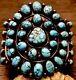 Finest Museum Displayed Mark Chee Navajo Sterling & #8 Turquoise Cuff Bracelet