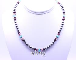 Feminine Purple, Mauve Pink Spiny Oyster Blue Kingman Arizona Turquoise Necklace