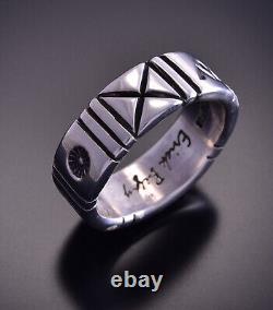Four Sacred Mountain Design Native American Band Ring By Erick Begay TO12Q