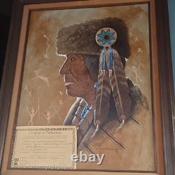 Fred Cleveland Native American Navajo Original Acrylic Painting Medicine Man