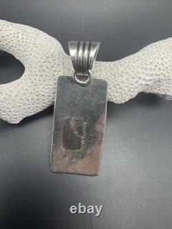 Geneva Ramone Navajo Sterling Silver Hand Stamped Pendant