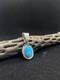 Handmade Native American Navajo Blue Fire Opal Sterling Silver Pendant