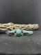 Handmade Native American Navajo Fox Turquoise Sterling Silver Cuff Bracelet
