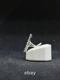 Handmade Native American Navajo pink fire opal Sterling Silver Ring Size 7