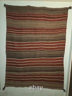 Historic 1880s Hopi Banded Blanket Antique Not Navajo