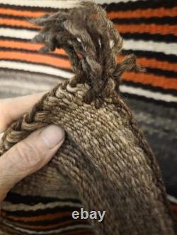 Historic 1880s Hopi Banded Blanket Antique Not Navajo