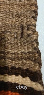 Historic 1880s Hopi Banded Blanket Antique Not Navajo