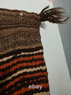 Historic 1880s Hopi Banded Blanket Antique Not Navajo