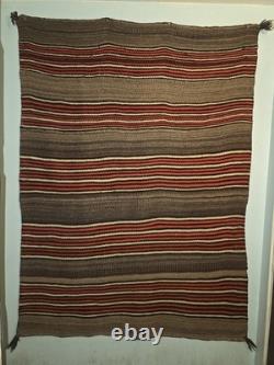 Historic 1880s Hopi Banded Blanket Antique Not Navajo