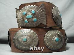 Huge Heavy Museum Vintage Navajo Turquoise Sterling Silver Concho Belt