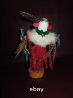 Hummingbird Native American Navajo Carved Wood Feather Fur Leather Kachina Doll