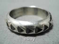 Impressive Navajo Sterling Silver Band Ring Native American