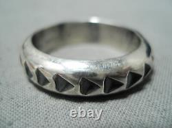 Impressive Navajo Sterling Silver Band Ring Native American