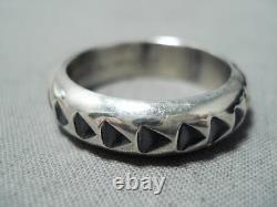 Impressive Navajo Sterling Silver Band Ring Native American