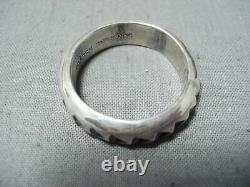 Impressive Navajo Sterling Silver Band Ring Native American