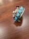 Jameson Navajo Beautiful Blue Turquoise Sterling Silver Womens Watch Cuff. 53g