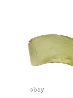 Jason Livingston Navajo Native American Sterling Silver Stamped 1 Cuff Bracelet