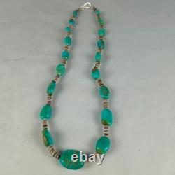 Jay King Chunky Turquoise Heishi Native American Navajo Necklace 23 In