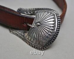 Jerry Werito Native American Navajo Sterling Sterling Belt Buckle Ranger Set