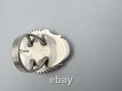 KEITH JAMES NAVAJO MEDITERRANEAN CORAL SZ. 10 Sterling Silver 17.78 Grams