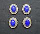 Lot Of 4 (four) Native American Handmade Sterling Silver Lapis Ring Navajo