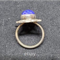 LOT of 4 (FOUR) Native American Handmade Sterling Silver Lapis Ring Navajo