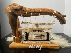 Large Native American Navajo Weaver Doll with Baby Handcrafted