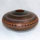 Large Signed P White Native American Navajo Etched Red Clay Seed Vase