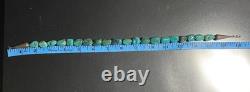 Large Vintage Native American Natural Blue Turquoise Nugget Beaded Necklace A127