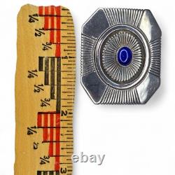 Leonard Nez Native American Navajo Sterling Silver Lapis Lazuli Pendant Brooch
