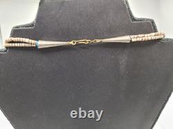 Long Cone Vintage Native American Navajo Turquoise Sterling Silver Necklace 31