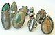 Lot Of 9 Old Pawn Sterling Turquoise Petrified Wood Agate Mexican Navajo Rings
